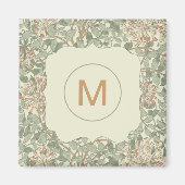 ソフトグリーンヴィンテージウィリアムモリスハニーサックル マグネット (正面)