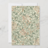 ソフトグリーンヴィンテージウィリアムモリスハニーサックル 招待状 (裏面)