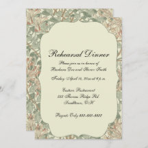 ソフトグリーンヴィンテージウィリアムモリスハニーサックル