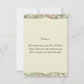 ソフトグリーンヴィンテージウィリアムモリスハニーサックル 招待状 (裏面)