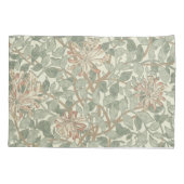 ソフトグリーンヴィンテージウィリアムモリスハニーサックル 枕カバー (裏面)