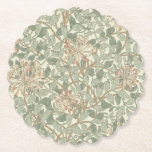 ソフトグリーンヴィンテージ ウィリアムモリス ハニサクル ペーパーコースター<br><div class="desc">ウィリアムモリスのクラシック - 1800年代からのヴィンテージハニサクルのパターンで、ソフトでスイートなカントリー調のデザインが特徴です。ソフトなヴィンテージインテリアや、結婚式のステーショナリーにも。</div>