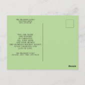 ソフトグリーン数々のフォトクリスマスホリデー挨拶 ポストカード (裏面)