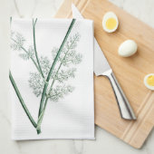 ソフトグリーン植物IV キッチンタオル (四つ折り)