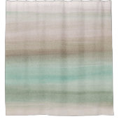 ソフトグリーン茶色の水の色の夢#1 #painting シャワーカーテン (正面)