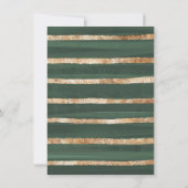 ソフトグリーン金ゴールドボタニカルカボチャブライダルシャワー サンキューカード (裏面)