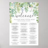 ソフトグリーン ウェディング 席次表 看板 ポスター (正面)