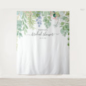 ソフトグリーン シャワー ブライズ バックドロップ フォトブース タペストリー (正面)