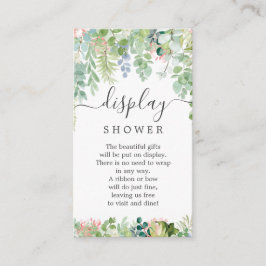 ソフトグリーン ディスプレイ シャワー ベビー シャワー カード