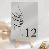 ソフトグレモダンイ書結婚の テーブルナンバー