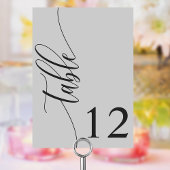 ソフトグレモダンイ書結婚の テーブルナンバー