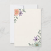 ソフトグレーとクリーム結婚式招待状カード 招待状 (裏面)