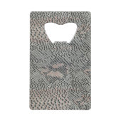 ソフトグレーとピンクのヘビの皮 クレジットカード栓抜き (裏面)