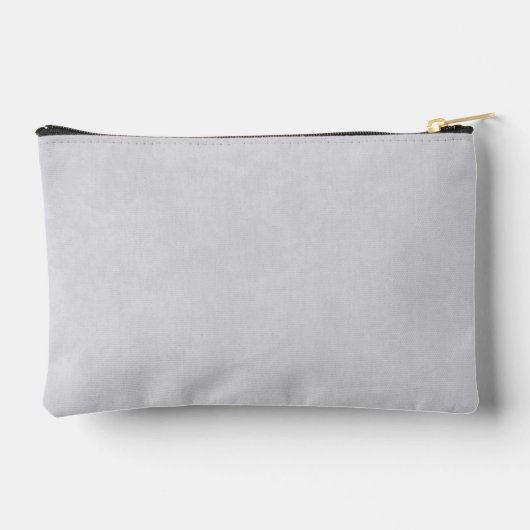 ソフトグレーのメッシーホワイトモノグラムグランジ アクセサリーポーチ (裏面)