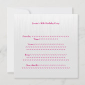 ソフトグレーの静的Rasberryすべてのイベント 招待状 (裏面)