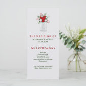 ソフトグレーウィンターホリデーメイソンジャー結婚式 プログラム (スタンド正面)