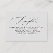ソフトグレーウェディングレセプション情報 エンクロージャーカード (正面)