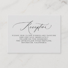 ソフトグレーウェディングレセプション情報 エンクロージャーカード