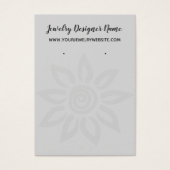 ソフトグレーグラフィックフラワー7イヤリングホルダーディスプレイ (正面)