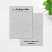 ソフトグレーグラフィックフラワー7イヤリングホルダーディスプレイ (デスク)