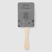 ソフトグレーフローラ水結婚色 ハンドファン (正面)