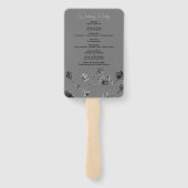 ソフトグレーフローラ水結婚色 ハンドファン (裏面)