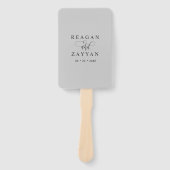 ソフトグレーミニマル結婚式 プログラム ハンドファン (正面)