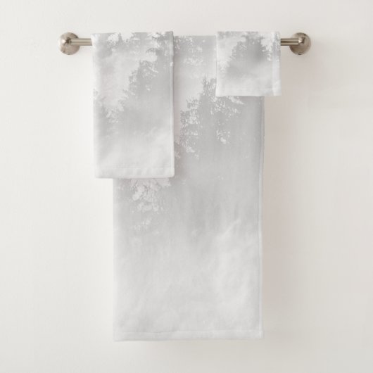 ソフトグレー白い森の夢#1 #decor #art バスタオルセット (インサイチュ)