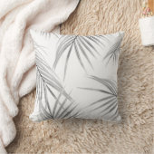 ソフトグレー葉パームズの夢#1 #tropical #decor クッション (ブランケット)