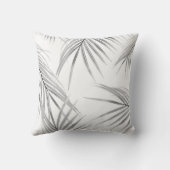 ソフトグレー葉パームズの夢#1 #tropical #decor クッション (裏面)