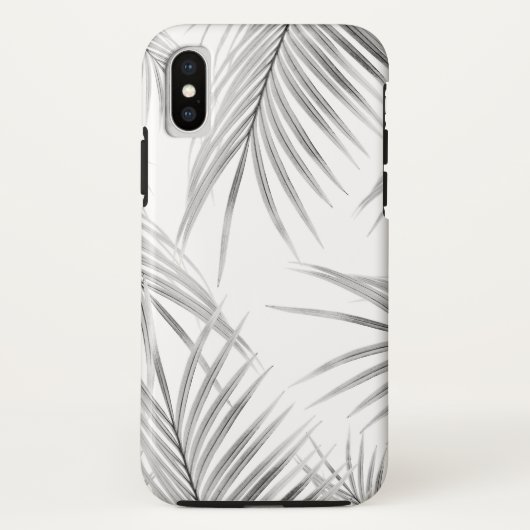 ソフトグレー葉パームズの夢#1 #tropical #decor Case-Mate iPhoneケース (裏面)