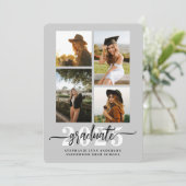 ソフトグレー4フォトコラージュグラード発表 招待状 (スタンド正面)