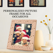 ソフトグローゴールデンスターズ&フローラ花びらパターン レーザー彫刻フレーム