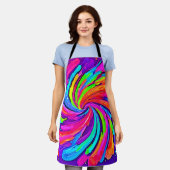 ソフトグロー：マンガの虹 エプロン (着用した状態)