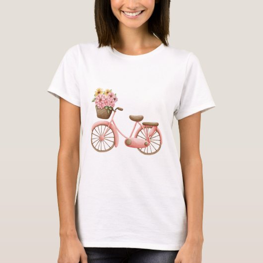 ソフトコットンの女性用カジュアル半袖Tシャツ Tシャツ (正面)