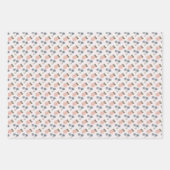ソフトコテージコアとコケットのセットパターン（の模様が）ある ラッピングペーパーシート (正面3)