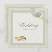 ソフトコラージュ結婚のバンドへの招待 招待状 (正面/裏面)