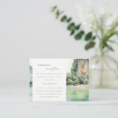 ソフトコースタルタイシースケープウェディングレセプション エンクロージャーカード (スタンド正面)