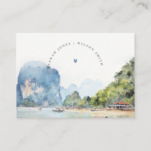 ソフトコースタルタイシースケープウェディングレセプション エンクロージャーカード (裏面)