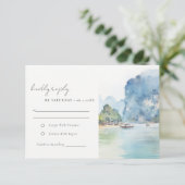 ソフトコースタルタイシースケープウェディングレセプション 出欠カード (スタンド正面)