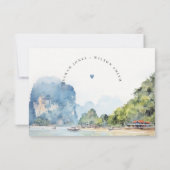 ソフトコースタルタイシースケープウェディングレセプション 出欠カード (裏面)