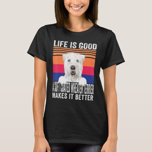 ソフトコーテッド・ウィーティン・テリアで幸せな毎日を Tシャツ (正面)