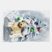 ソフトコートウィートテリアクリスマス キッチンタオル (横)