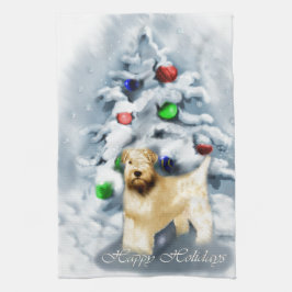 ソフトコートウィートテリアクリスマス キッチンタオル