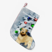 ソフトコートウィートテリアクリスマス スモールクリスマスストッキング (正面 (吊り時))