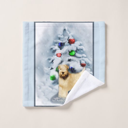ソフトコートウィートテリアクリスマス バスタオルセット (ウォッシュタオル)