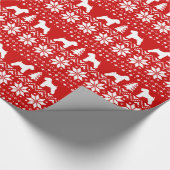 ソフトコートウィートテリアシルエットクリスマス ラッピングペーパー (角)