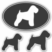 ソフトコートウィートテリアシルエット シール (正面)