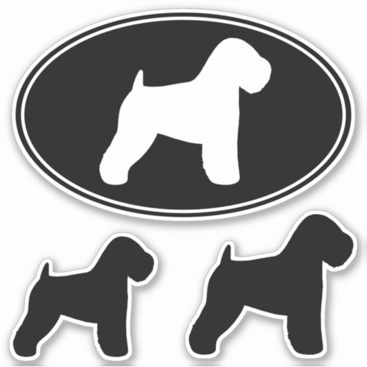 ソフトコートウィートテリアシルエット シール (正面)