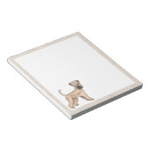 ソフトコートウィートテリアドッグキュートイラストレーション ノートパッド (アングル)